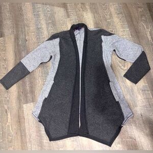 ARTESIA OPEN FRONT CARDIGAN.
Charcoal & Heather Grey.   (MED$